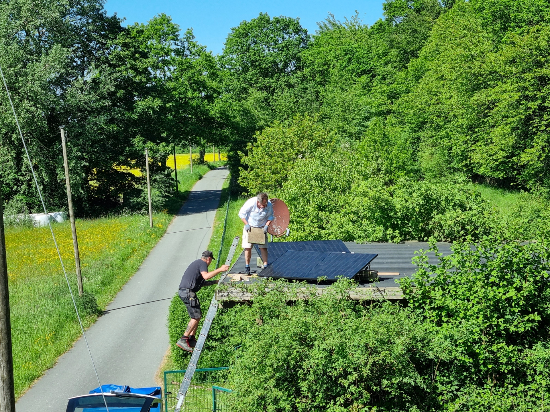 Aufbau auf Carport