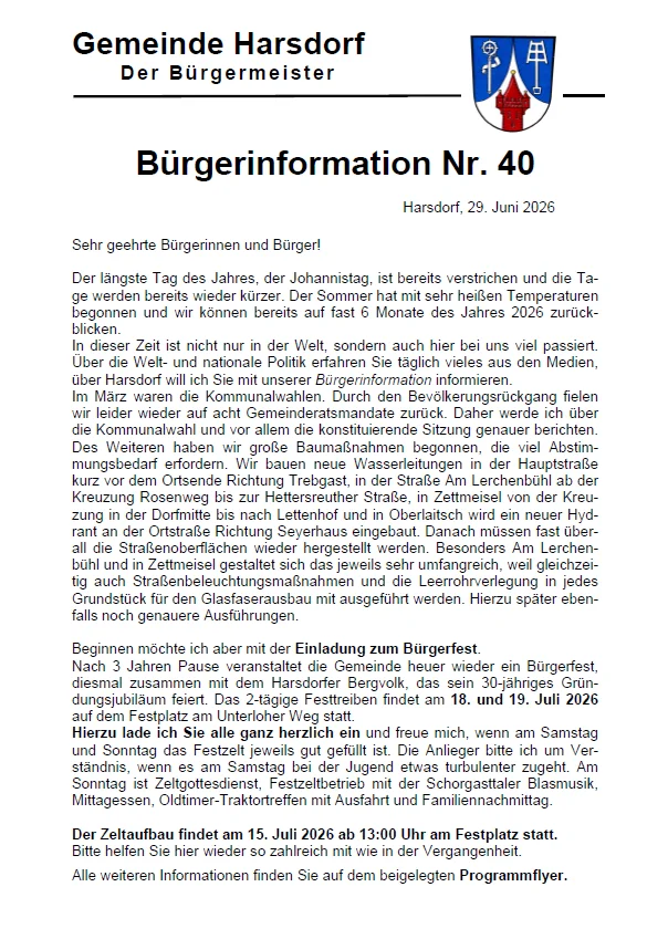 Bürgerinfo 40