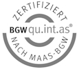 Abbildung: BGW-Siegel qu.int.as (Arbeitsschutz)