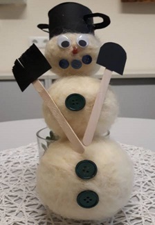 Schneemann aus Filz