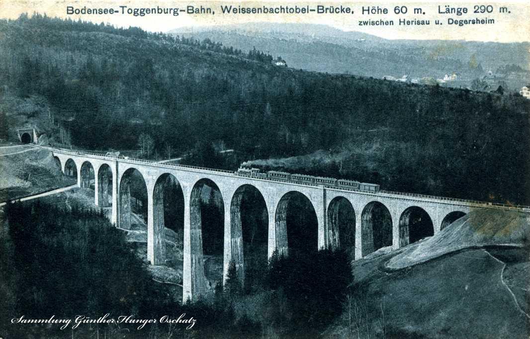 Bodensee-Toggenburg-Bahhn Weisssenbachtobel-Brücke