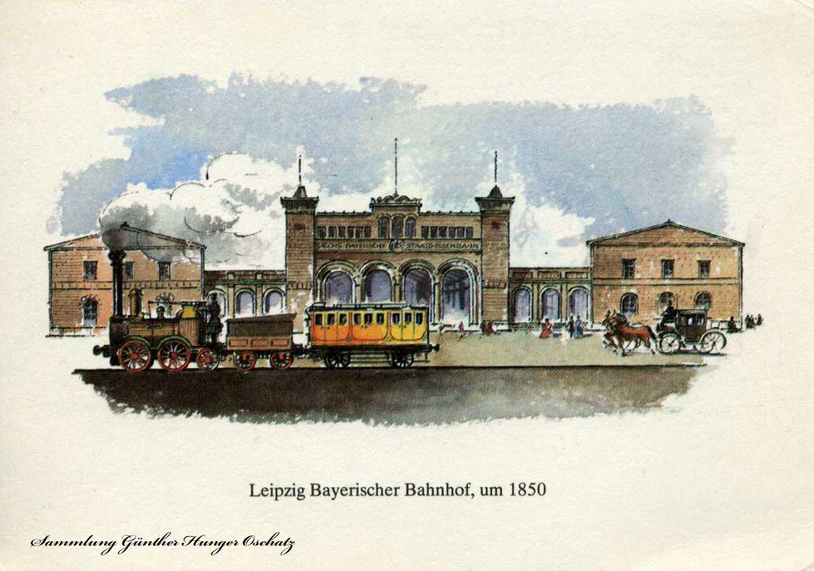 Leipzig Bayrischer Bahnhof um 1850