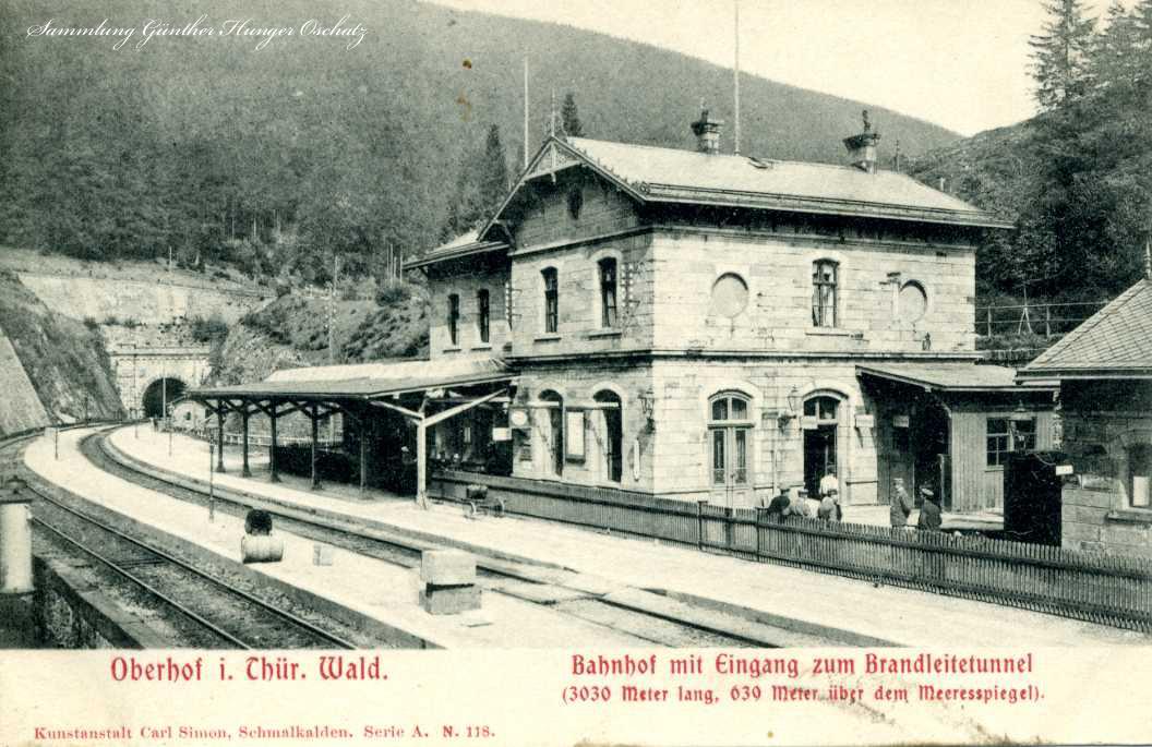 Oberhof i. Thür. Wald Bahnhof mit Eingang zum Brandleitetunnel