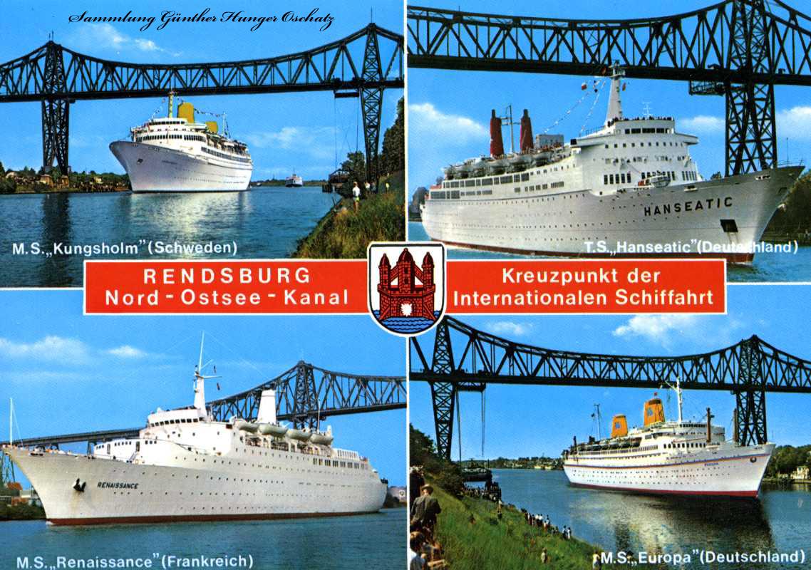 Rendsburg  Nord-Ostsee-Kanal Kreuzpunkt der Internationalen Schiffahrt