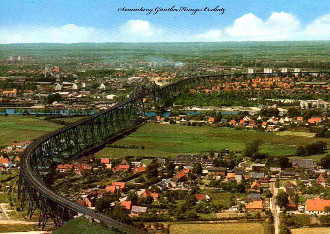 Rendsburg Hochbrücke über dem Nord-Ostsee-Kanal Luftbild 