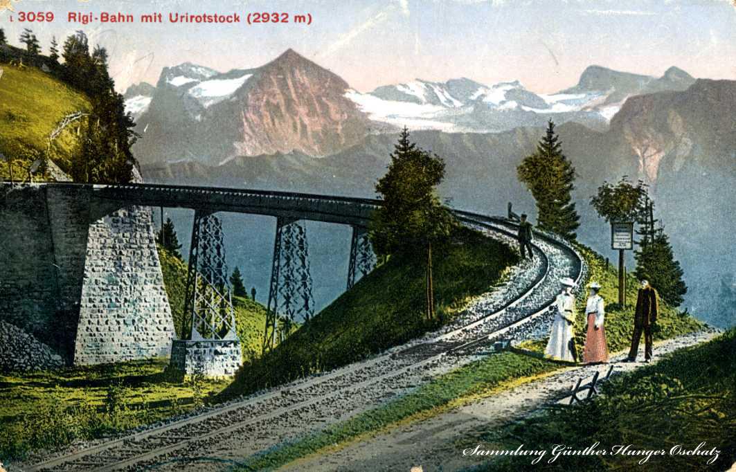 Rigi-Bahn mit Urirotstock