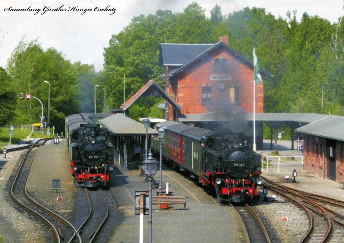 Schmalspurlokomotiven  99 731 und 99 749 