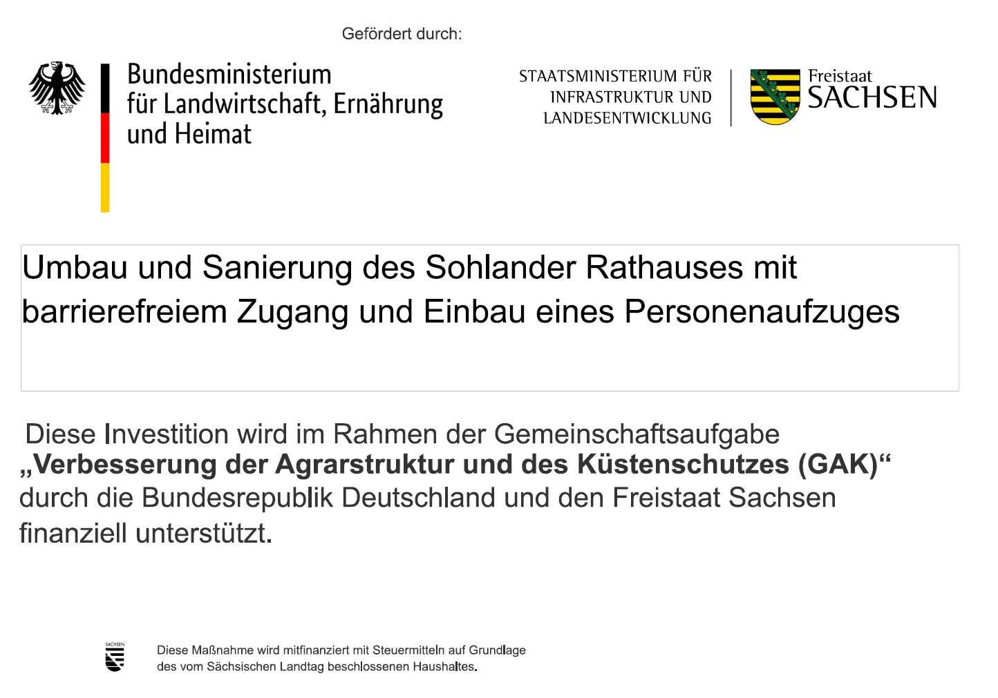 Umbau und Sanierung des Sohlander Rathauses