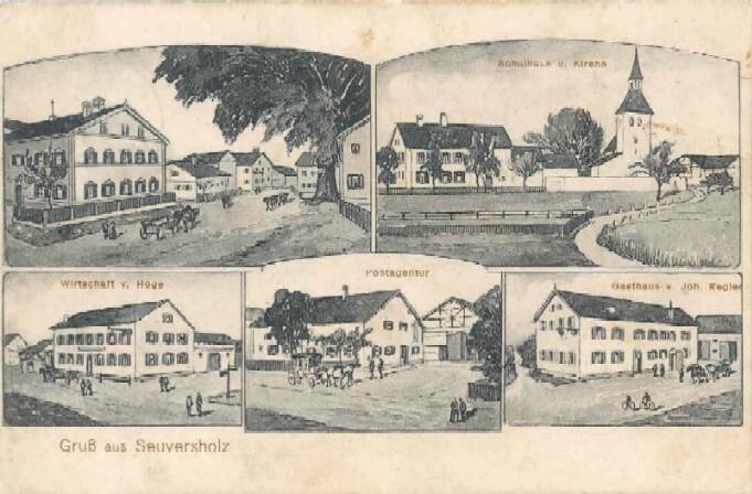 Postkarte aus Seuversholz ca. 1910