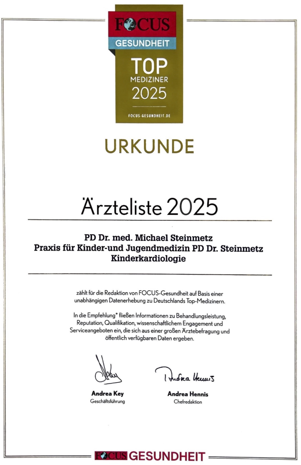 Focus Bestenliste 2025