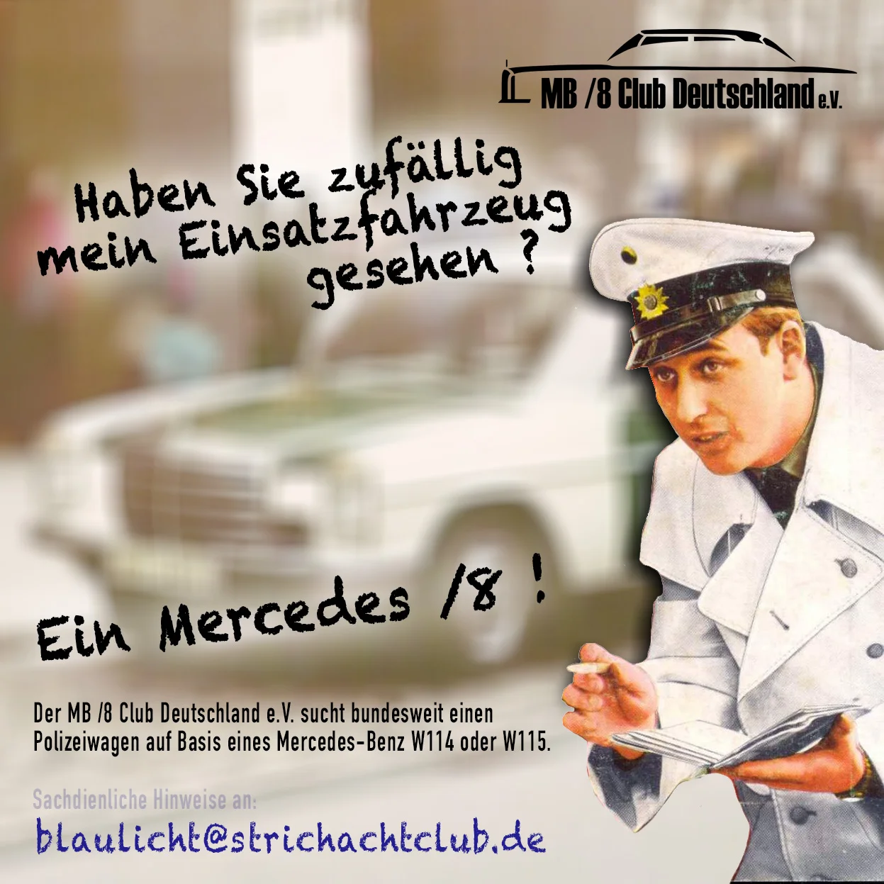 Fahrzeugsuche - Aufruf 2024