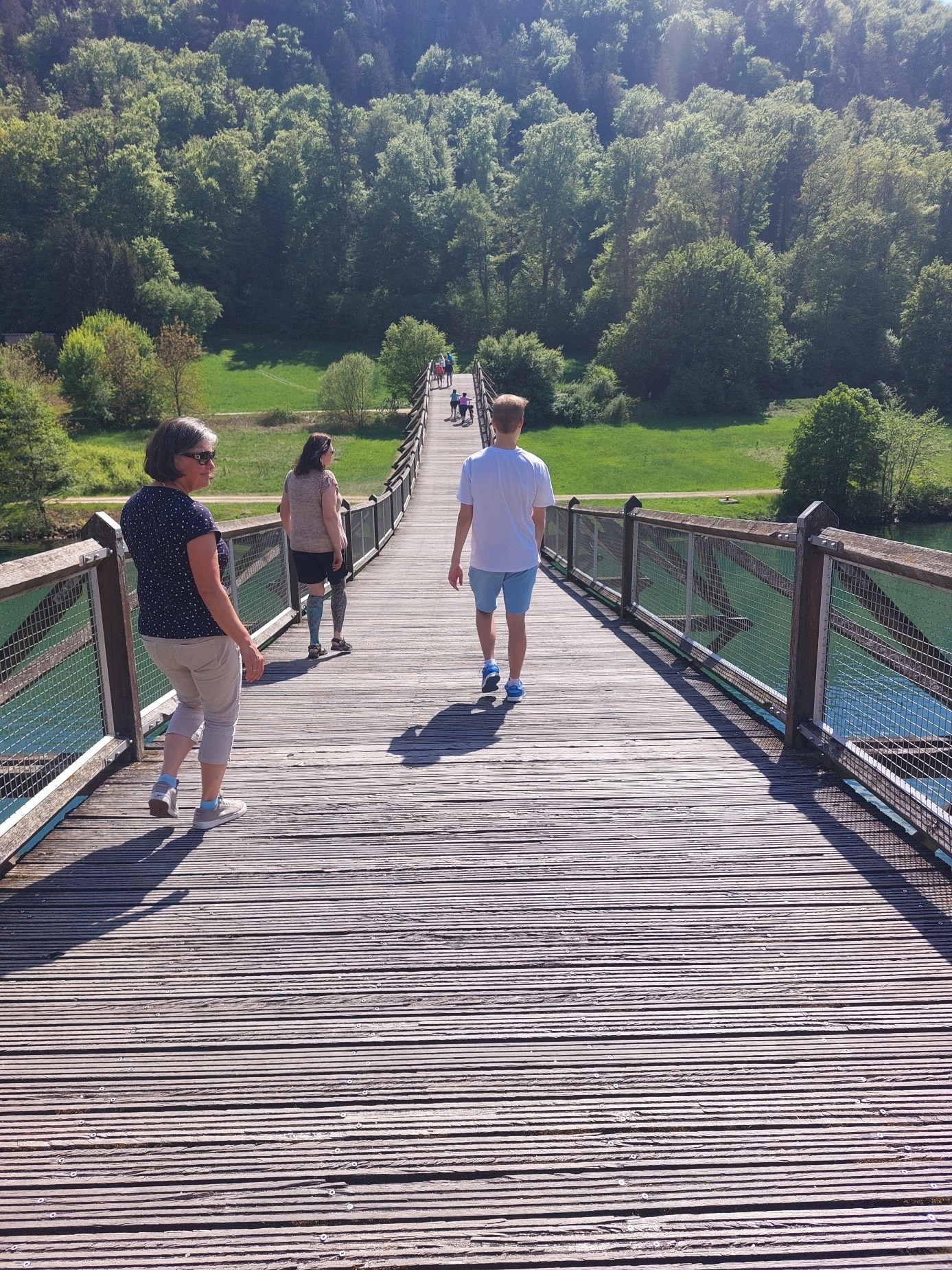 auf der Hängebrücke