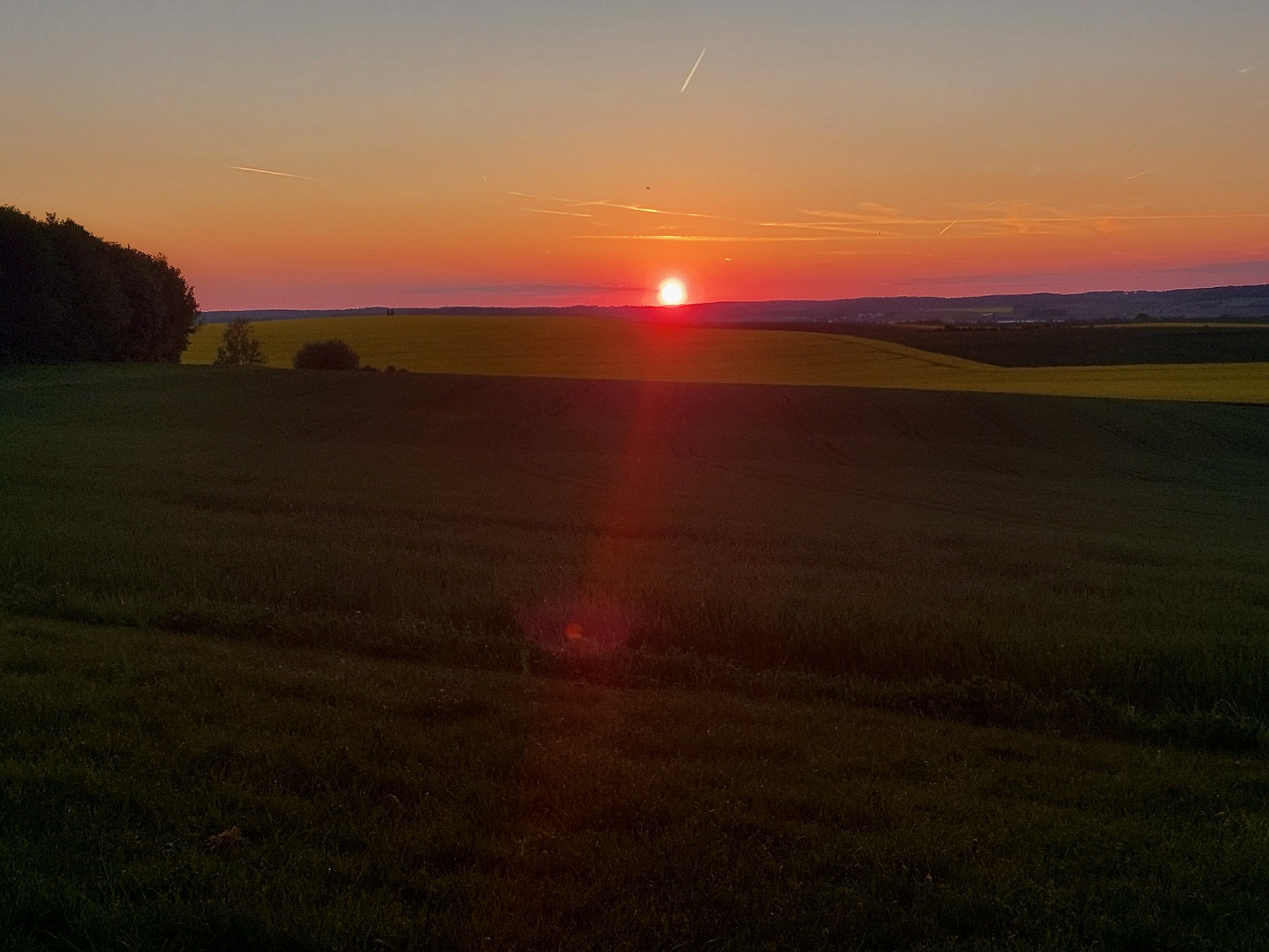 Sonnenuntergang über dem Laabertal (Niederbayern)