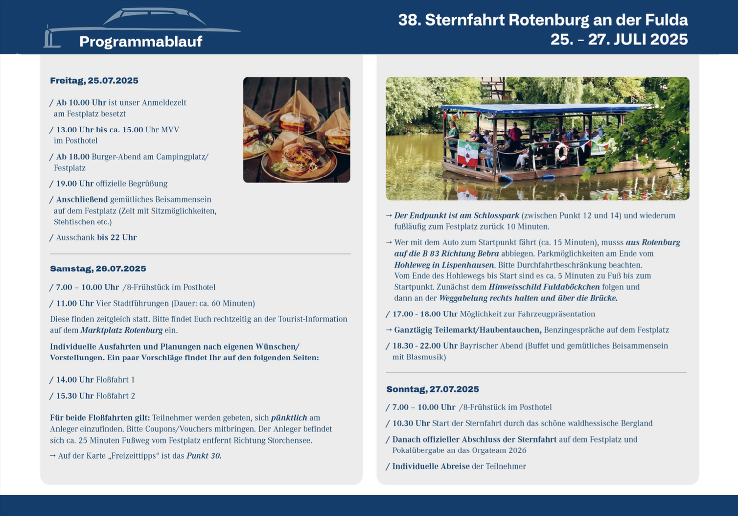 Programm Sternfahrt