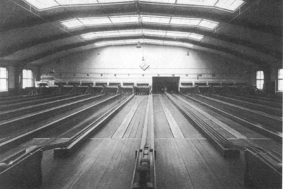 Die Kegelhalle im Jahr 1927