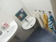 Blick ins Badezimmer
