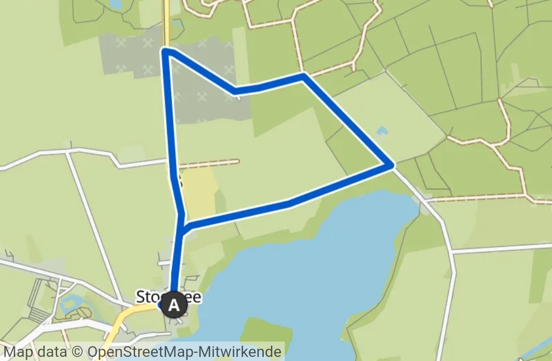 Strecke 5,6 km Lauf und Walk