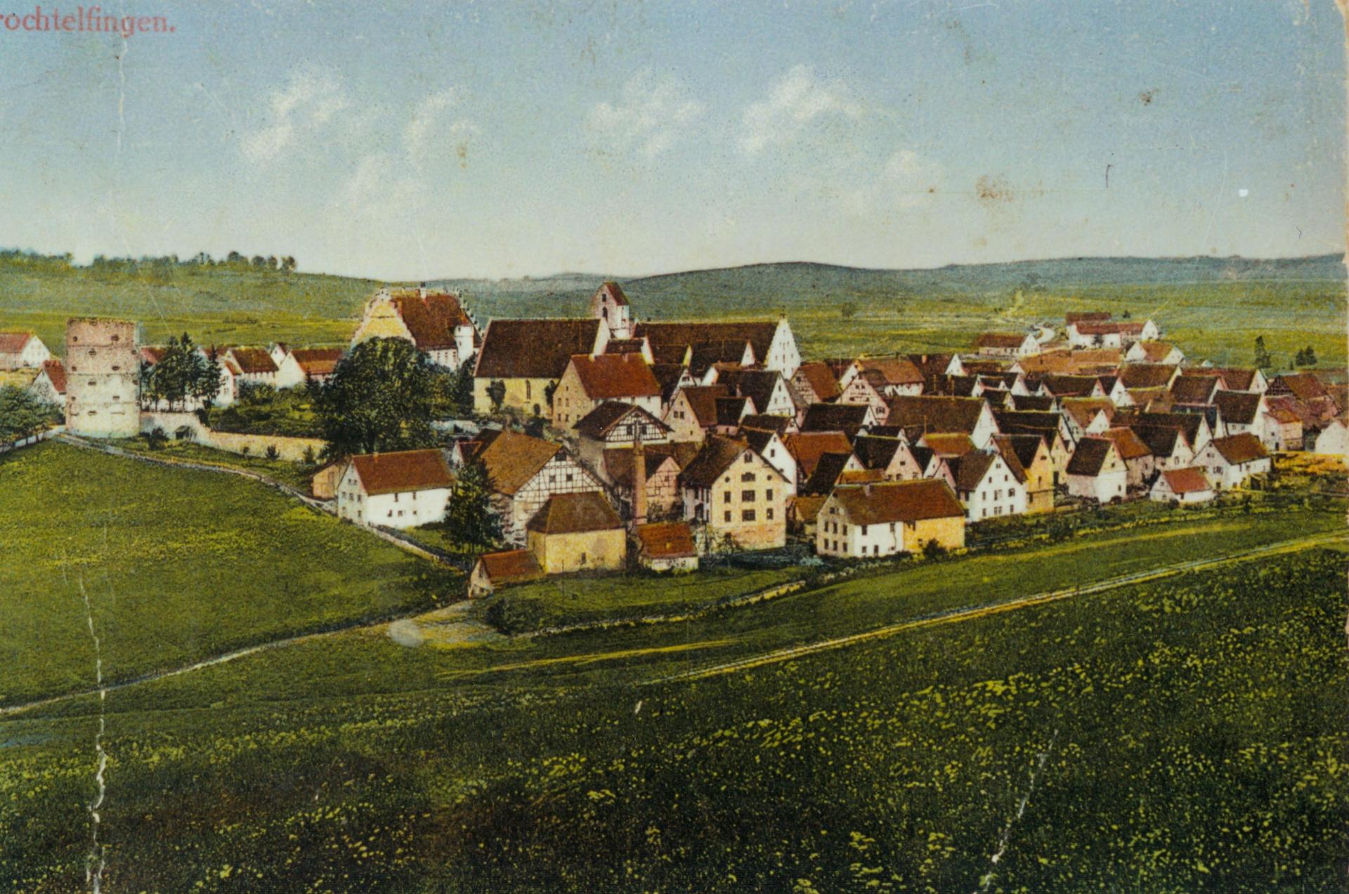 1913 Gerber und Waschhäusle im Vordergrund