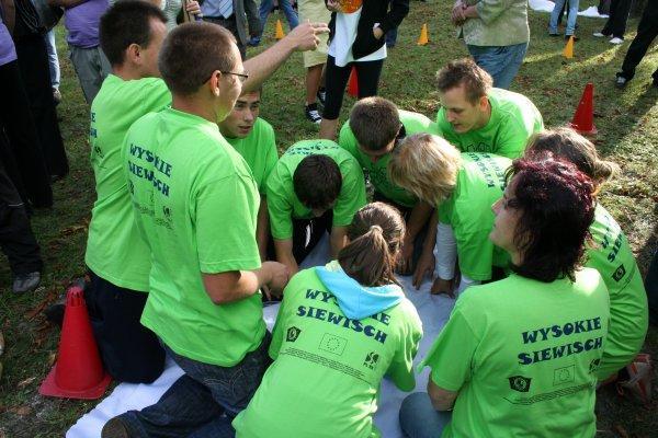 Teamarbeit des grünen Teams auf einer Veranstaltung in Drebkau