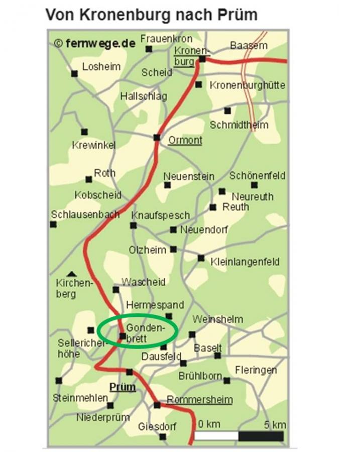 Skizze Etappe Kronenburg - Prüm