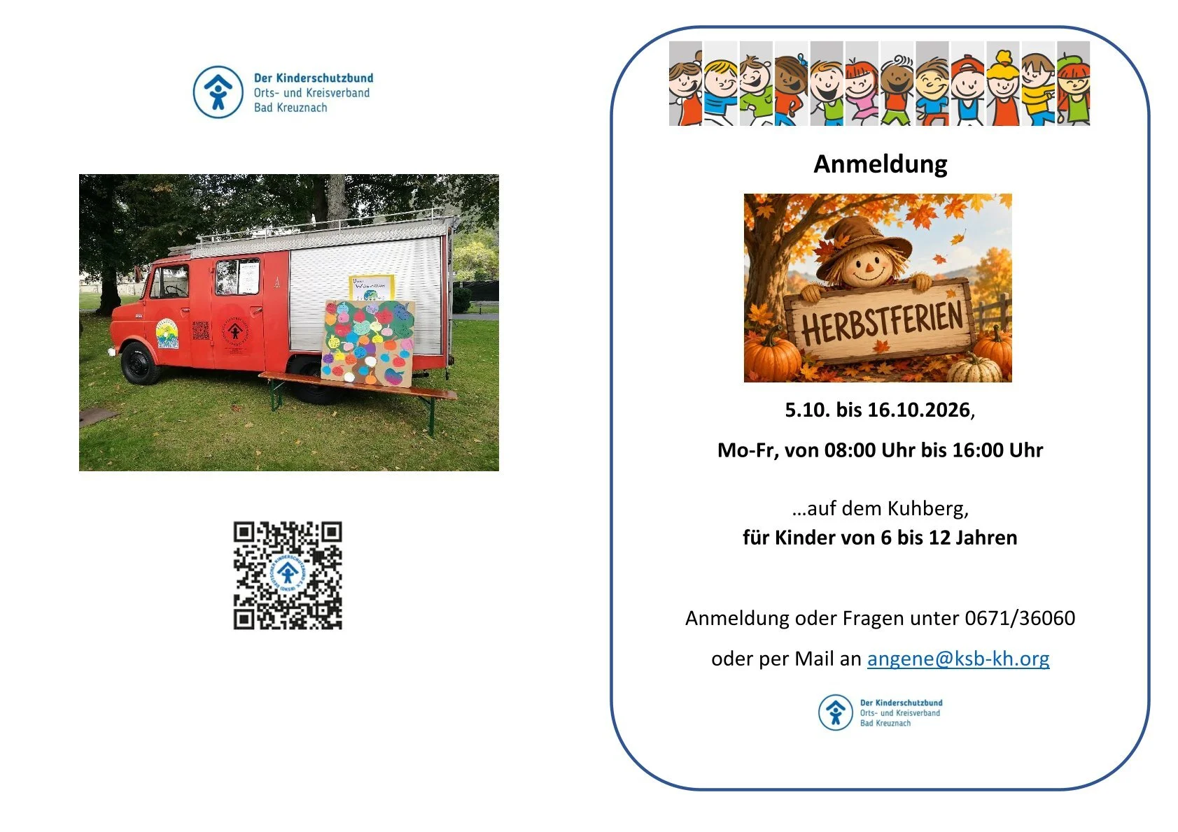 Herbstferienprogramm Woche 1