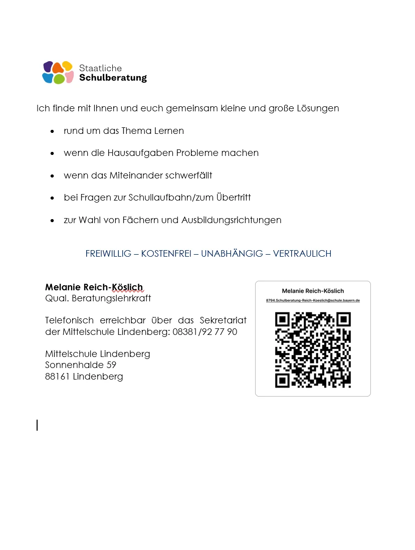 Beratungslehrerin