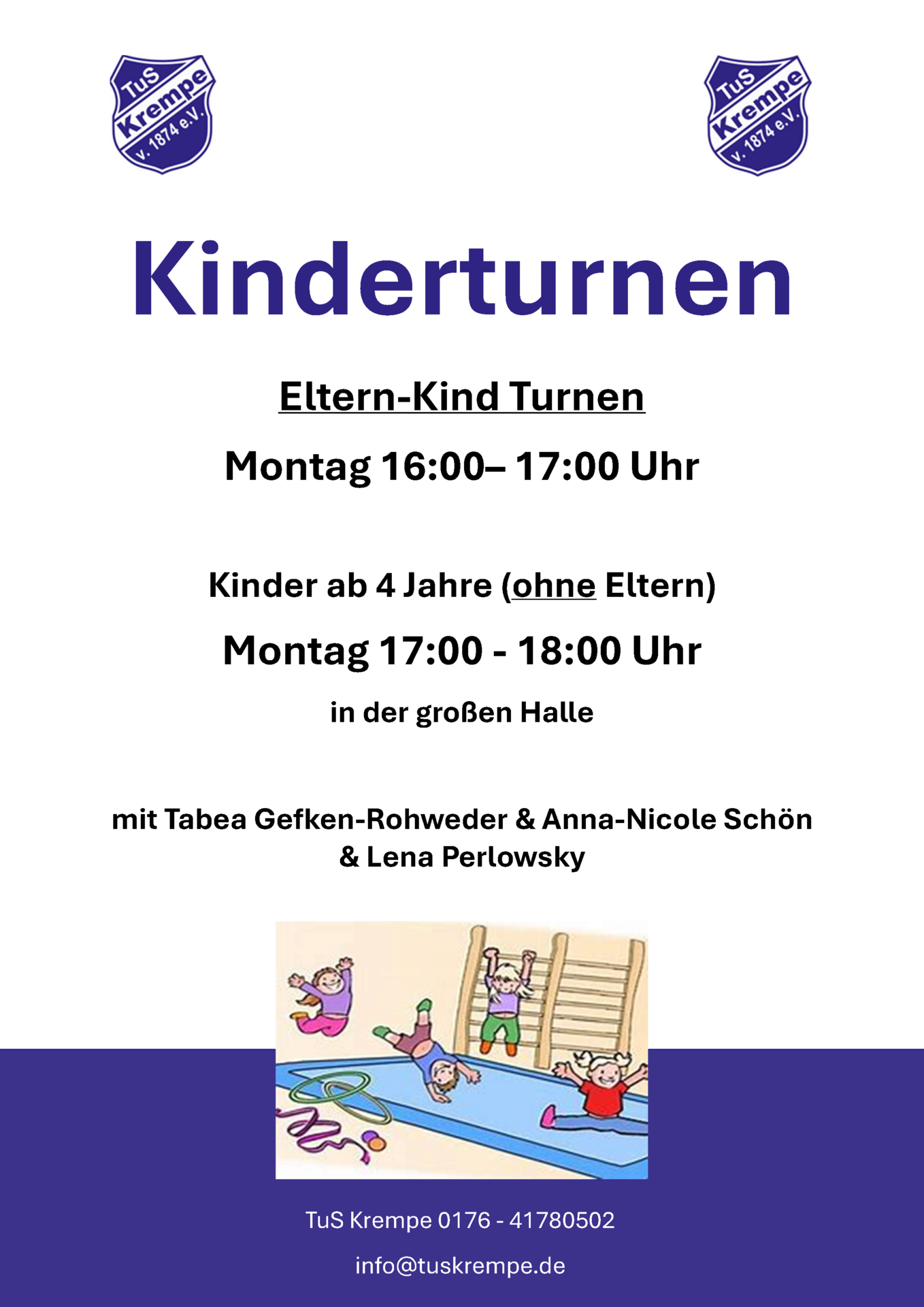 Flyer Kinder Turnen