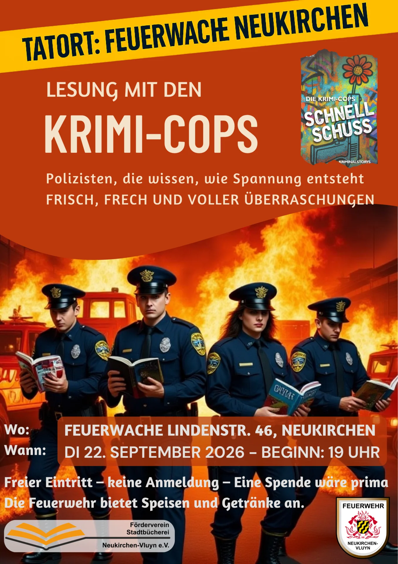 Einladung Lesung mit den Krimi-Cops