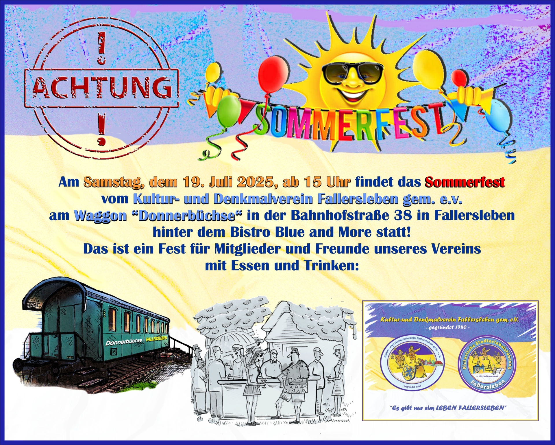 Ankündigung Sommerfest Kulturverein Samstag, 19_07_ 2025