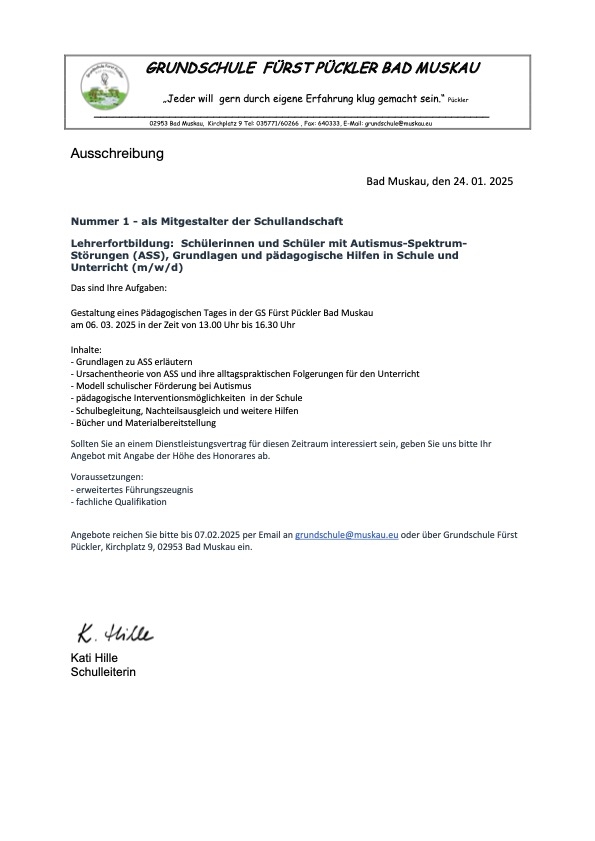 Ausschreibung