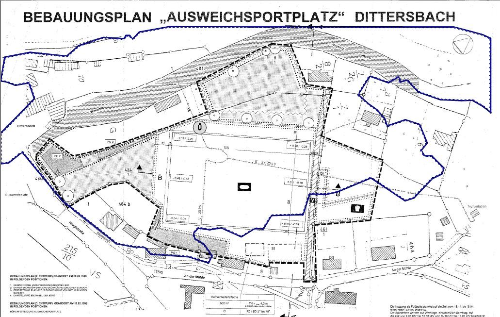 Bebaunngsplan "Ausweichsportplatz" Dittersbach