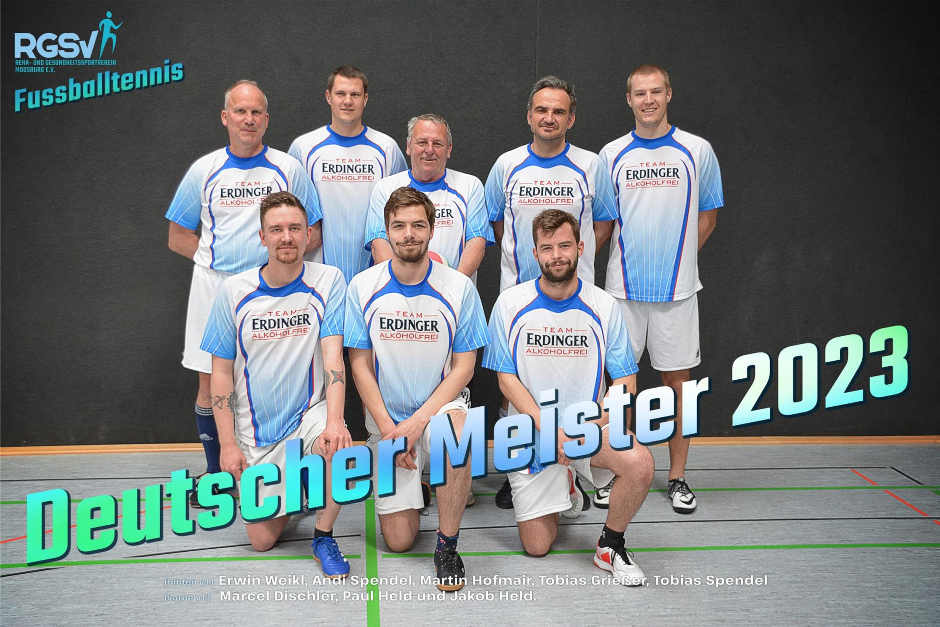 RGSV Moosburg Deutscher Meister 2023 im Fußballtennis