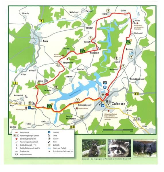 Radfahren Streckenplan