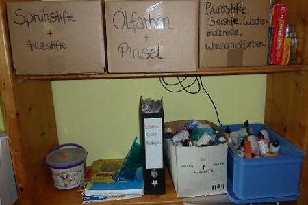 Bastelwerkstatt: Sprüh- und Filzstifte, Ölfarben und Pinsel, Bunt- und Bleistifte, Wachsmalkreide, Wassermalfarben und Window Colour :) Bastelwerkstatt: Sprüh- und Filzstifte, Ölfarben und Pinsel, Bunt- und Bleistifte, Wachsmalkreide, Wassermalfarben und Window Colour :)