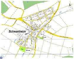Ortsplan von Schwanheim