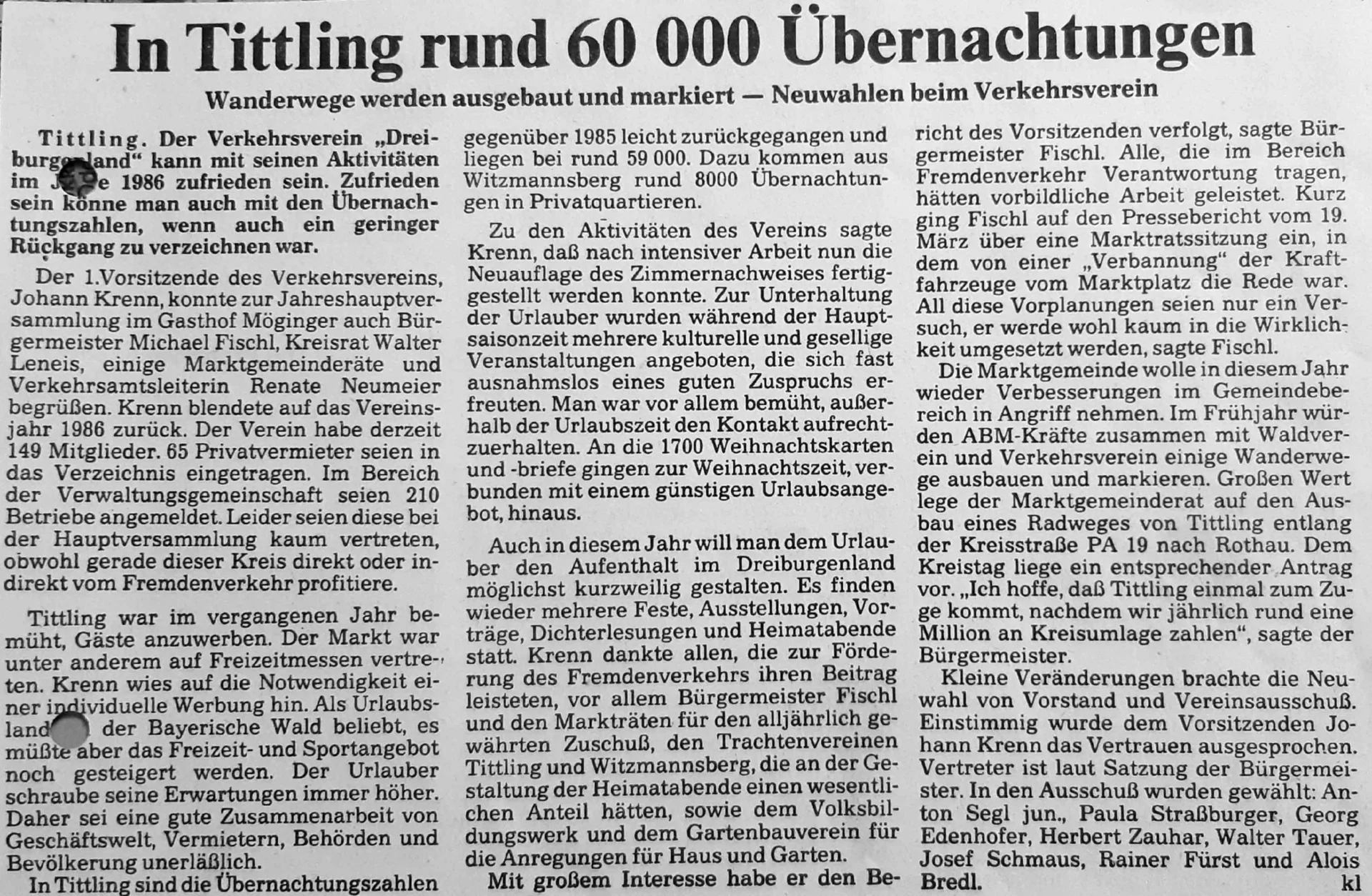 1986 60.000 Übernachtungen