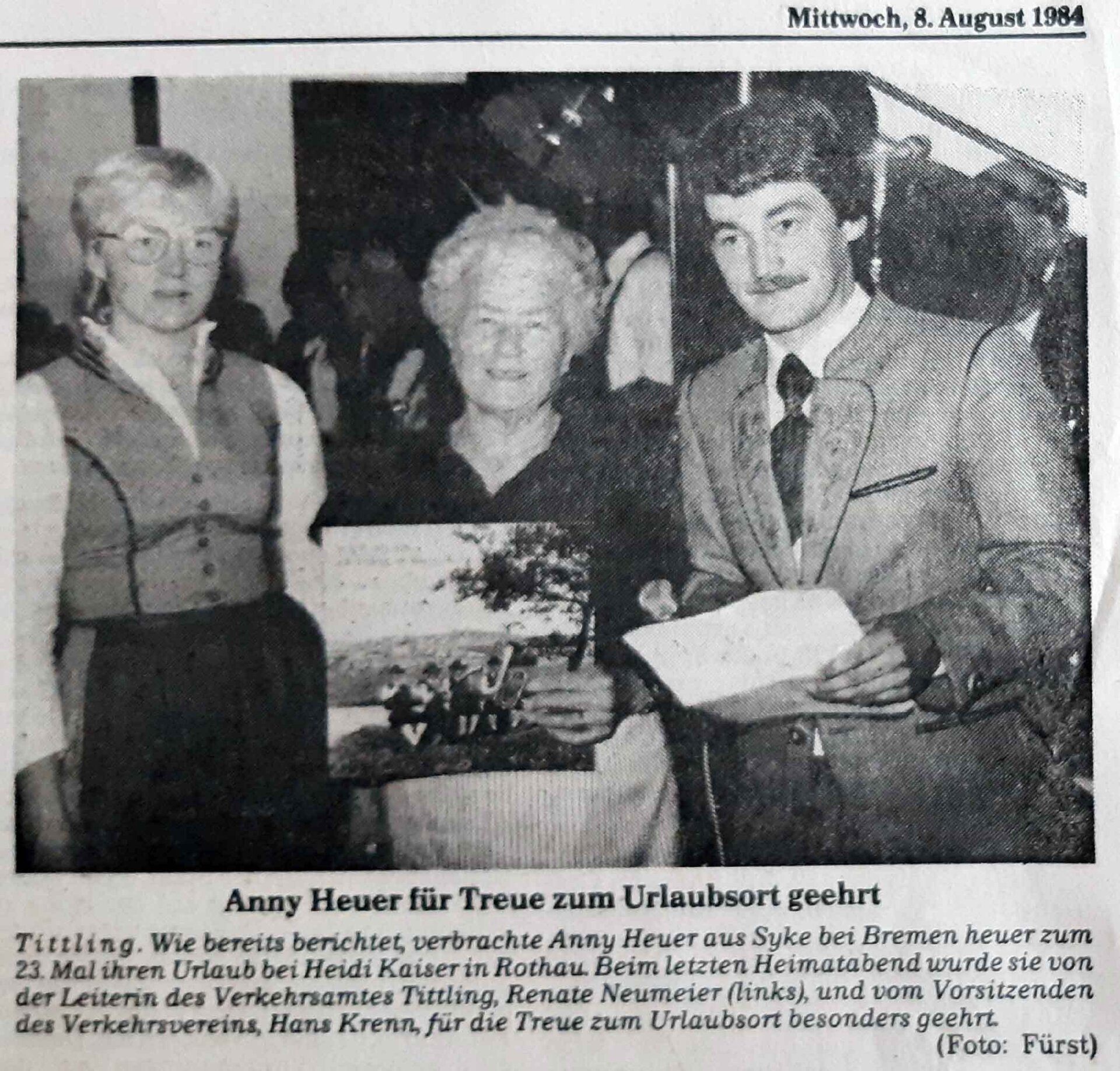 1988 Für Treue geehrt
