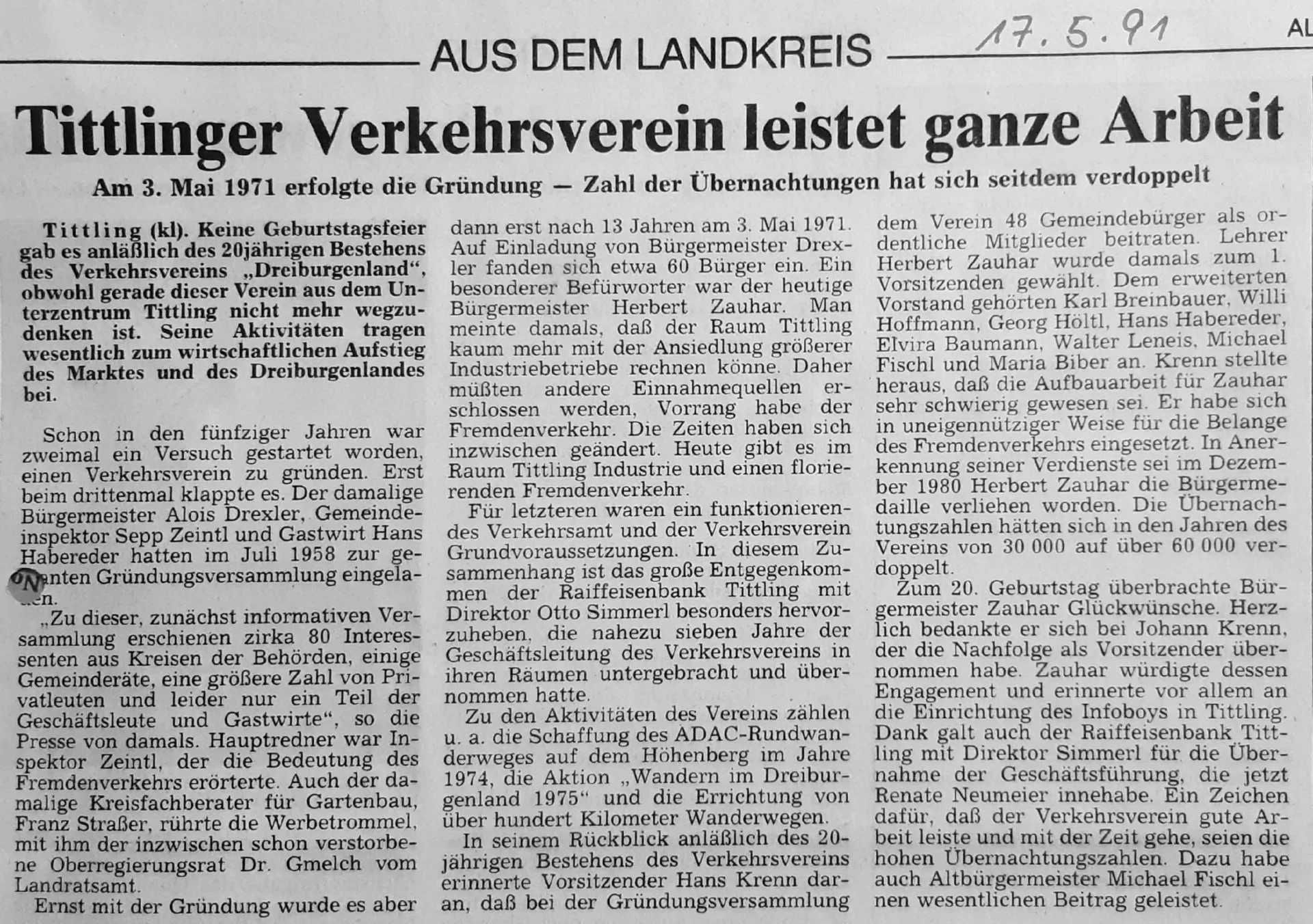 1991 Ganze Arbeit geleistet