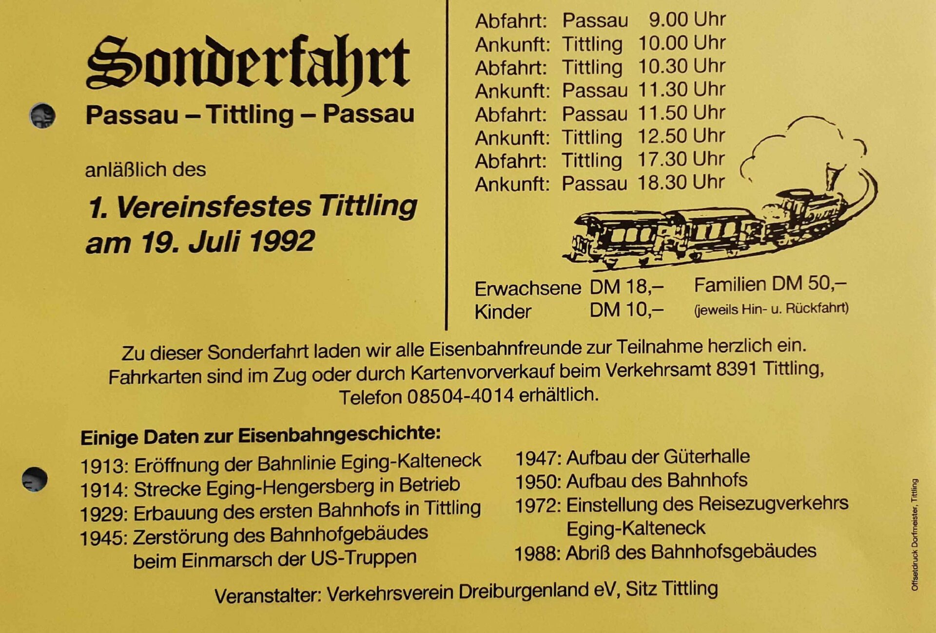 1992 Eisenbahngeschichte
