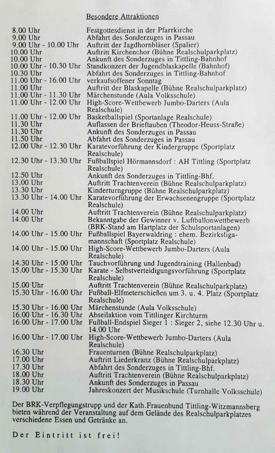 Besondere Attraktionen