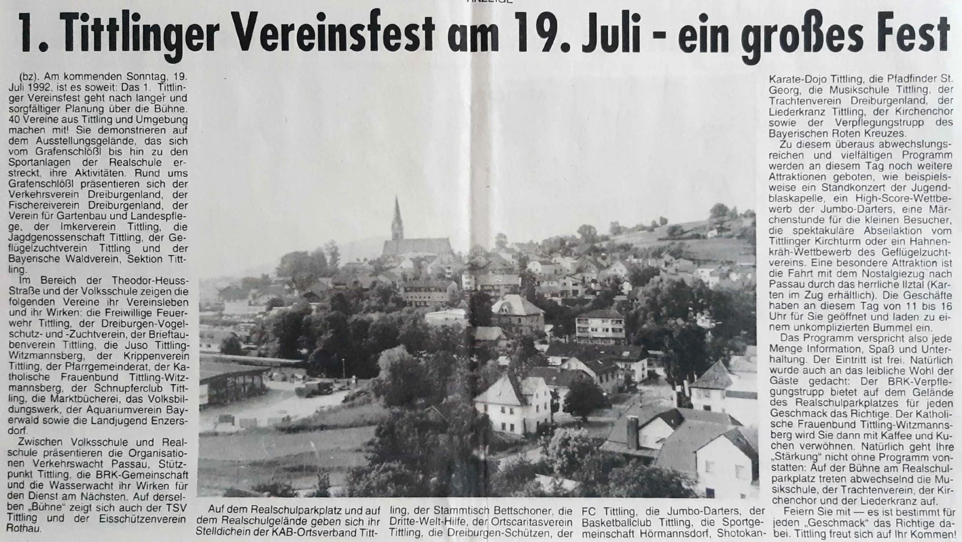 Erstes Vereinsfest