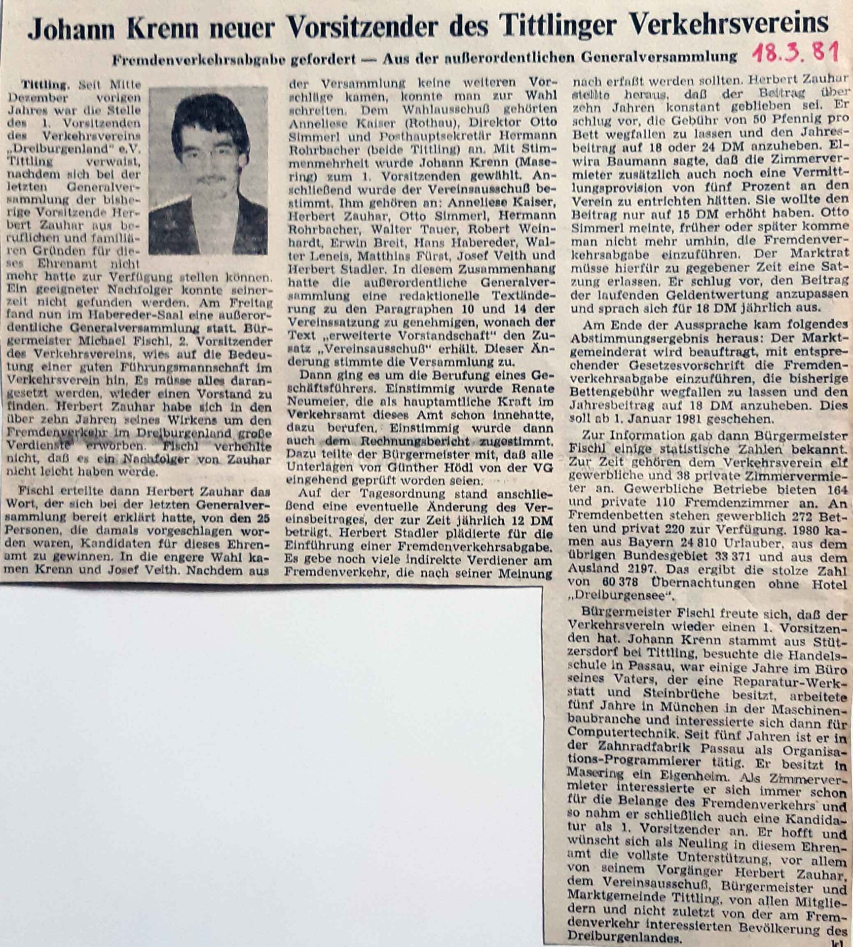 Zeitung Verkehrsverein