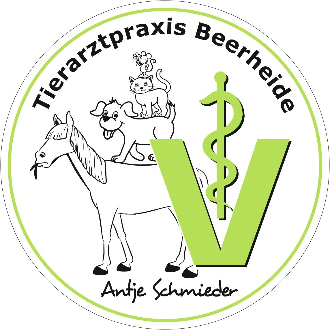 Logo Tierarztpraxis Beerheide Schmieder mit Rand - Bild