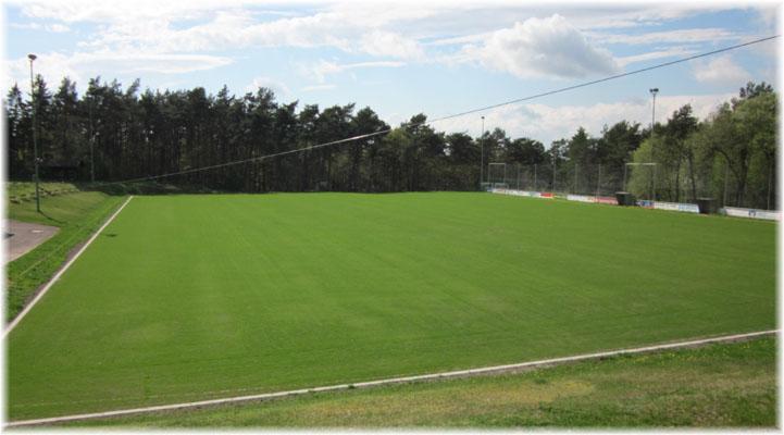 2010 Neuer Sportplatzbelag grüner Rasen statt roter Erde