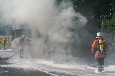 Brand eines Linienbusses bei Bad Münder