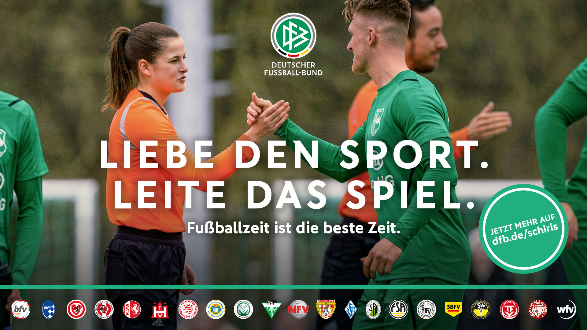 Liebe den Sport. Leite das Spiel.