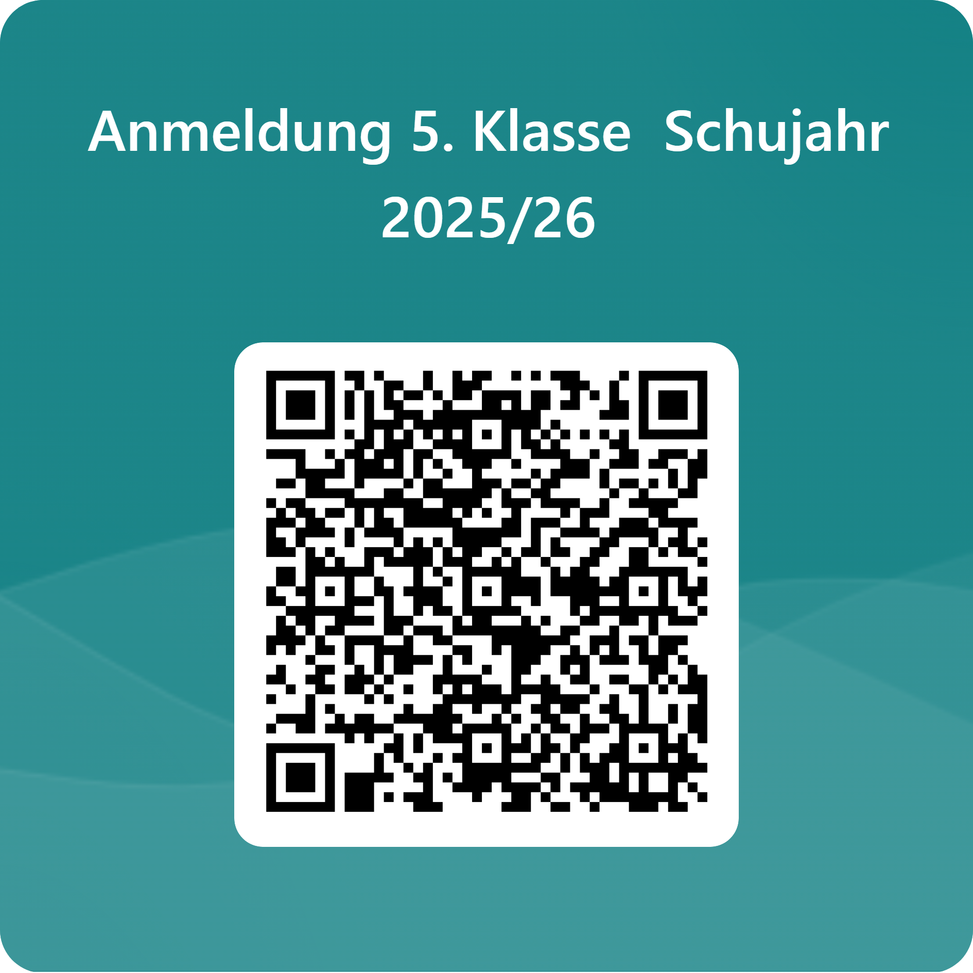 QRCode für Anmeldung 5. Klasse  Schujahr 2025_26_