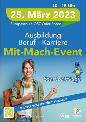 Plakat @see Ausbildungsbörse / Startzeit Mit-Mach-Event