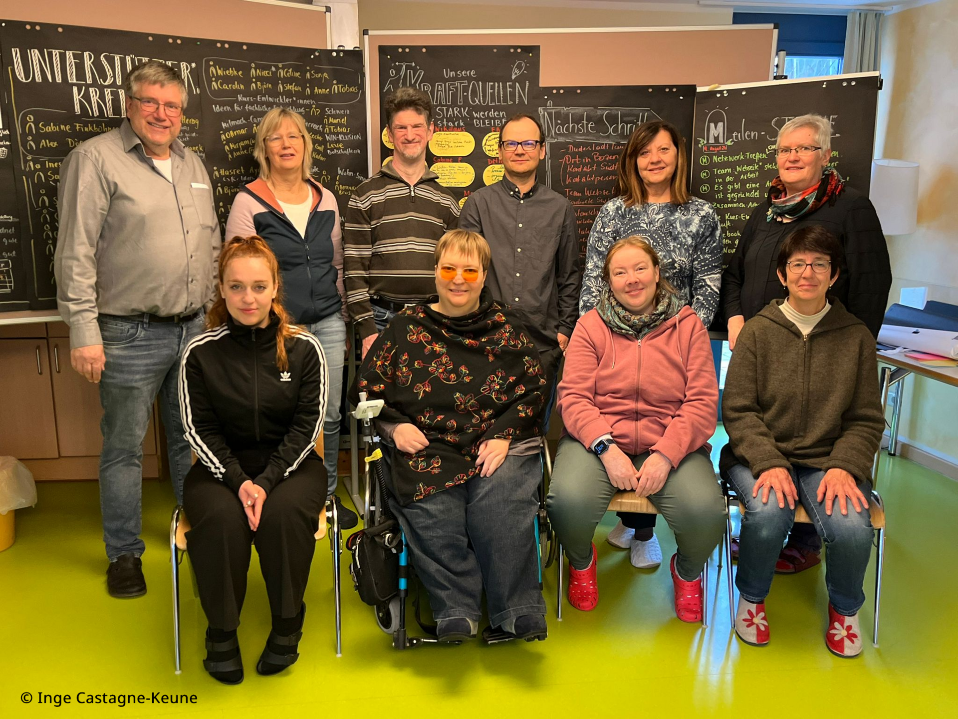 Foto des Koordinationkreises und des Mitarbeiters, Wartaweil Februar 2025