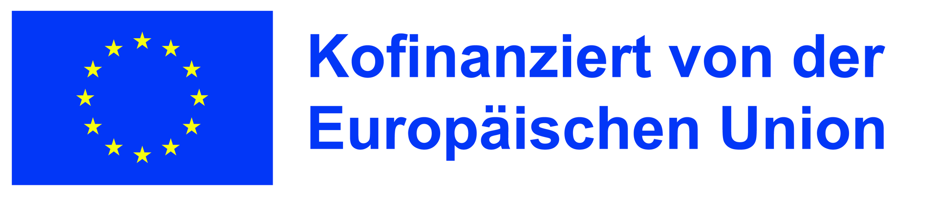 EU Flagge mit Schrift rechts